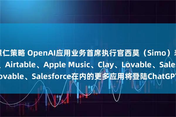 慧仁策略 OpenAI应用业务首席执行官西莫（Simo）表示 包括Adobe、Airtable、Apple Music、Clay、Lovable、Salesforce在内的更多应用将登陆ChatGPT新应用目录