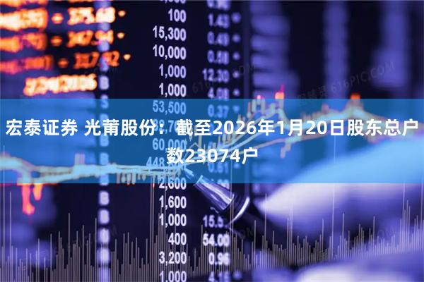 宏泰证券 光莆股份：截至2026年1月20日股东总户数23074户
